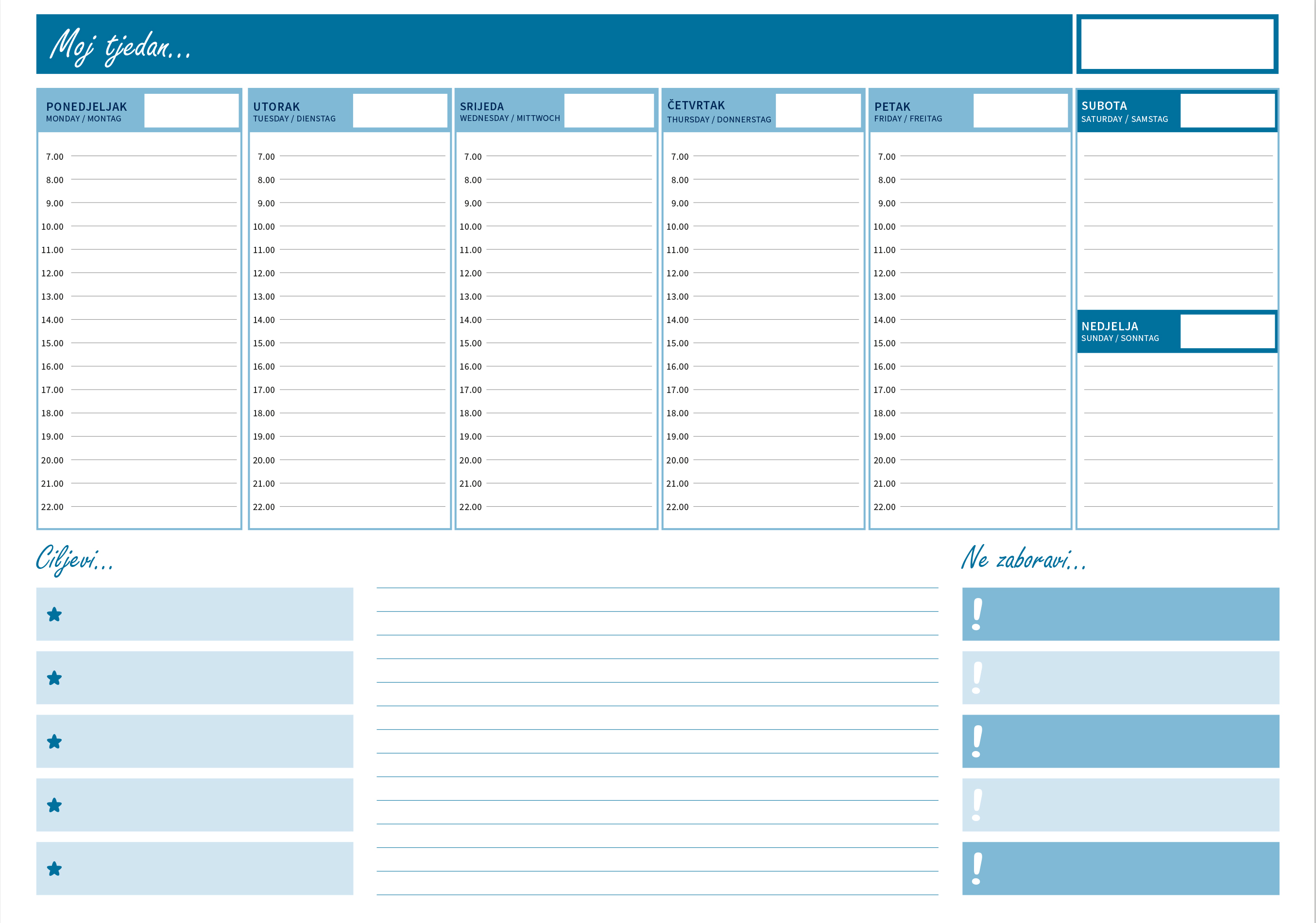 Stolna mapa PLAVA, ravnalo, dim:47x34cm, P/20