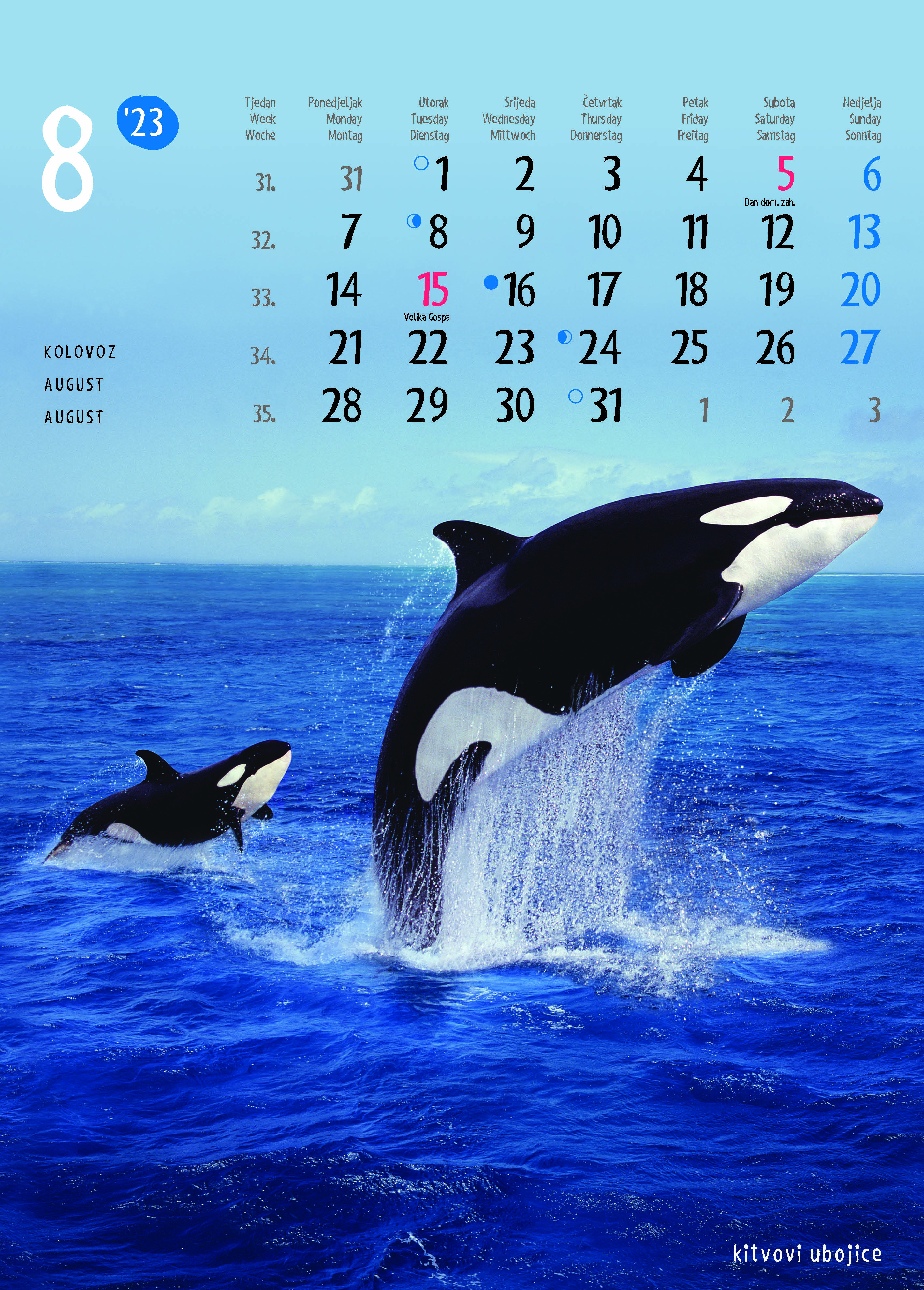 "ŽIVOTINJE" neuvezani, 13 list., dim: 24x34 cm, PVC vrećica, P/40