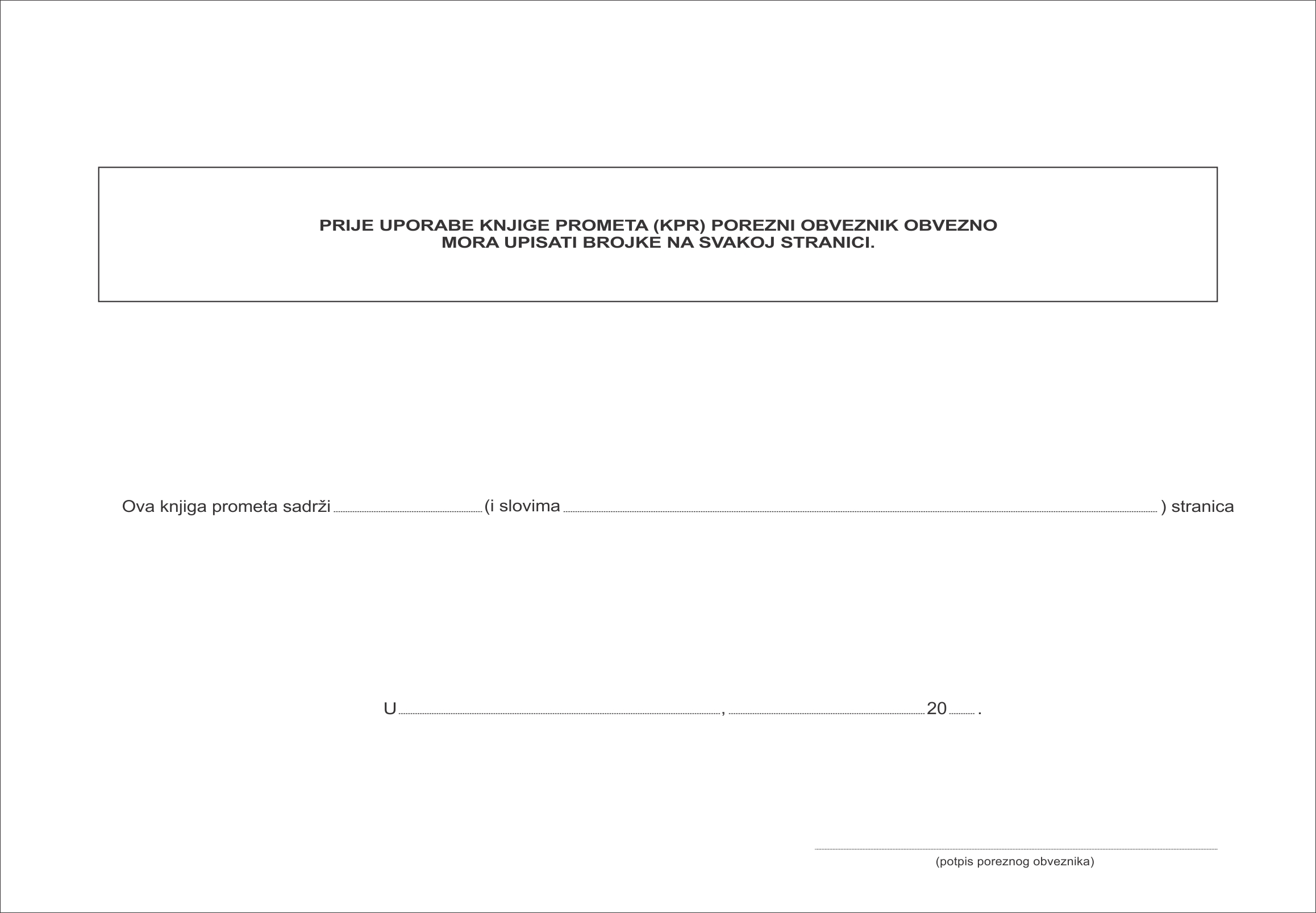 IX-284 KNJIGA PROMETA obr.KPR   (p10)   (01-20)