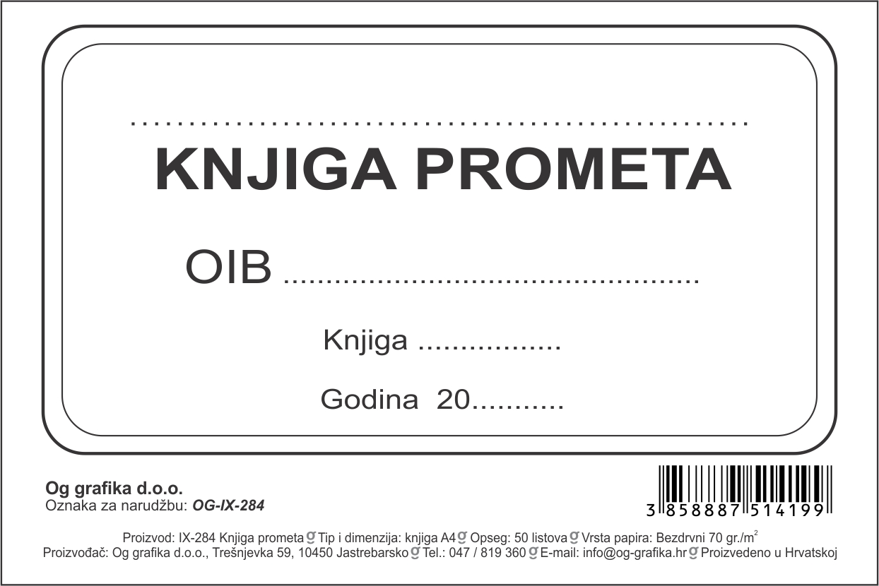 IX-284 KNJIGA PROMETA obr.KPR   (p10)   (01-20)