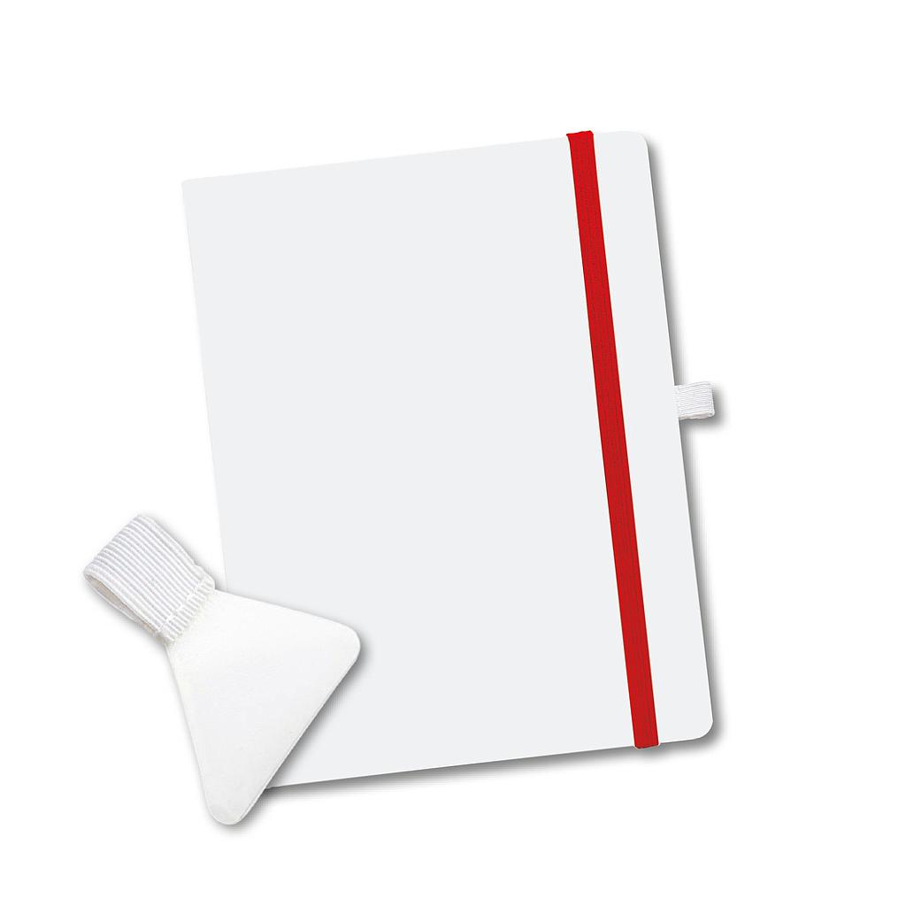 "PERLA" notebook A5, with red elastic band, business, format:14,8x21cm, P/20