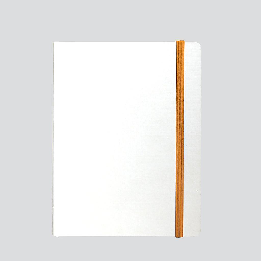 "PERLA" notebook A5, with orange elastic band, business, format:14,8x21cm, P/20