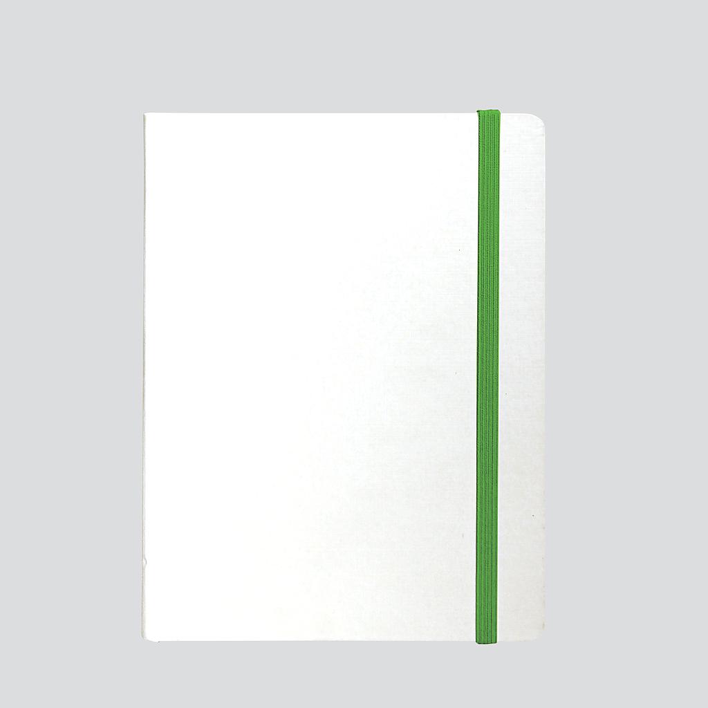"PERLA" notebook A5, with green elastic band, business, format:14,8x21cm, P/20 