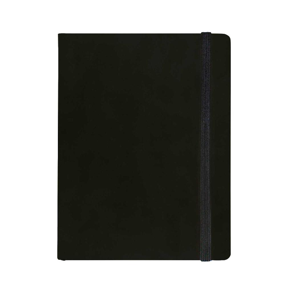 "BIG BLOOM" black notebook B5, business, format: 16,5 x 23,5 cm, 192 pages,  P/20