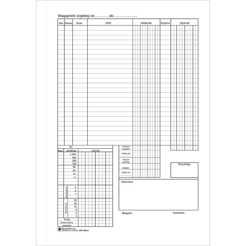 I-28/NCR BLAGAJNIČKI IZVJEŠTAJ A4 (š10 p20)
