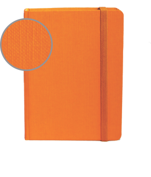 "VIVO" ORANGE NOTEBOOK A5, business, format:14,8x21cm, P/20