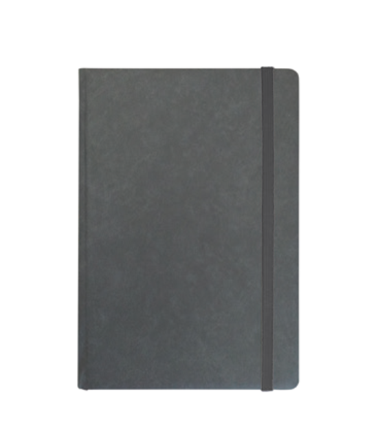 "MONZA" anthracite grey notebook A5, business, format:14,8x21cm, P/20