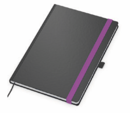 "PANTERA" notebook A5, with pink elastic band, business, format:14,8x21cm, P/20
