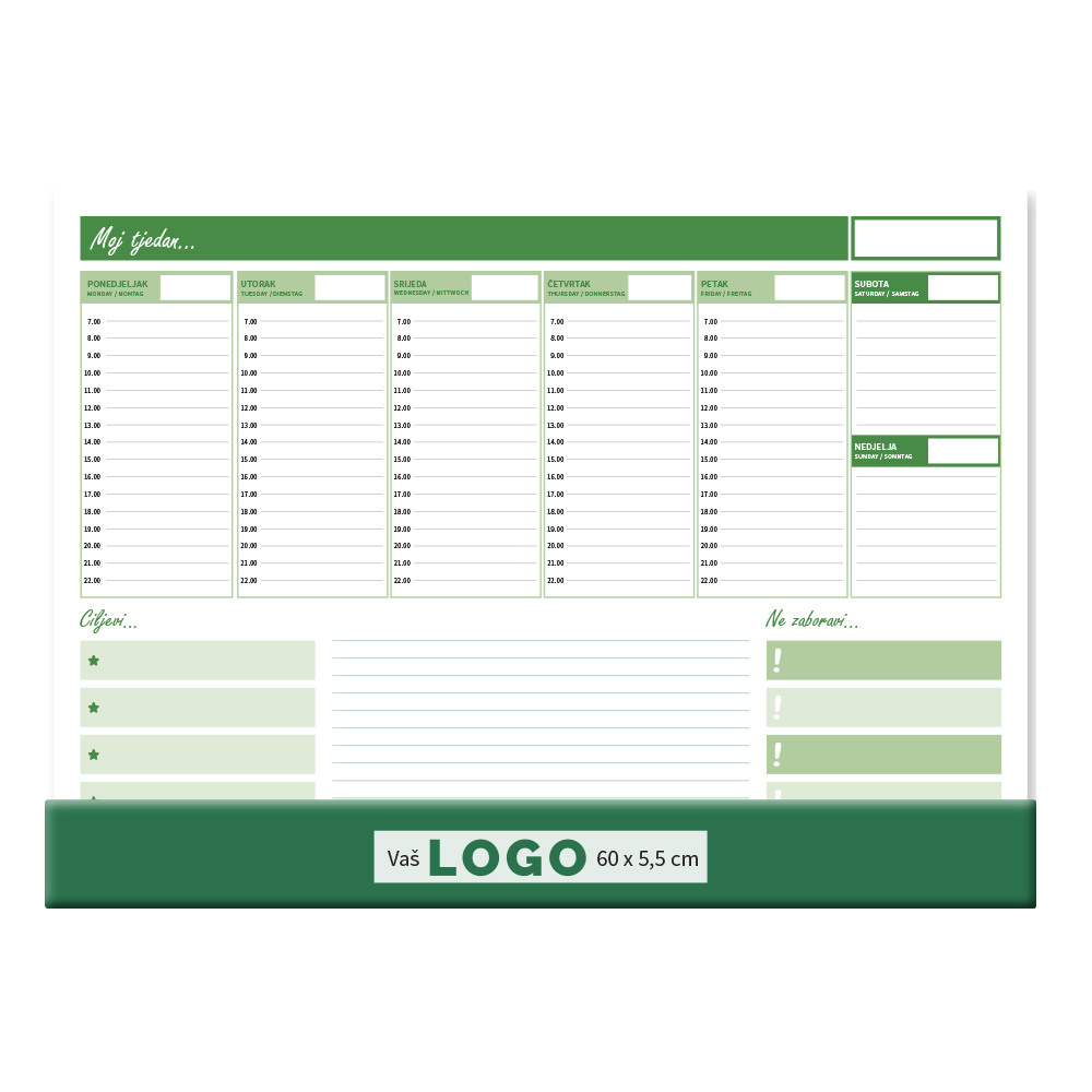 Stolna mapa ZELENA, ravnalo, dim:47x34cm, P/15