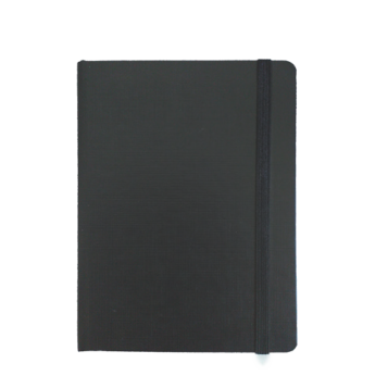 "RIO A6" BLACK NOTEBOOK, business, format:11,5x15,5cm, P/40