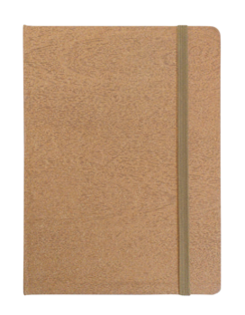 "WOOD" brown diary A5, with elastic band, format:14,8x21cm, P/20