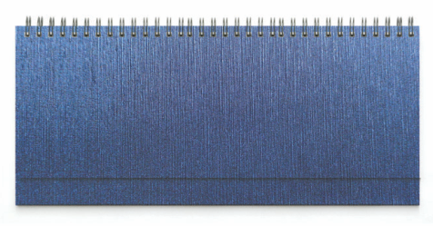 DESK planner LINAS BLUE, wire bound, format:30x14,5cm, 128 pages, P/50
