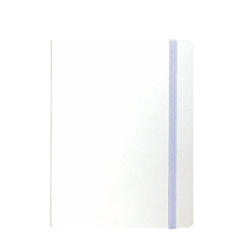 "RIO A6" WHITE NOTEBOOK, business, format:11,5x15,5cm, P/40