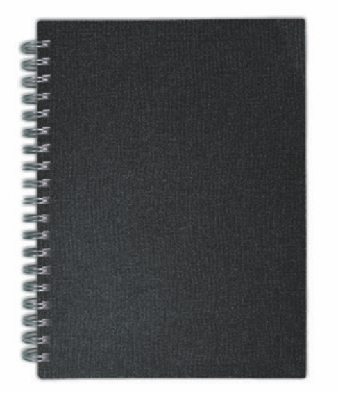 "ROKOVNIK" black, wire bound B5, format: 16,5x23,5 cm, 192 pages, P/25