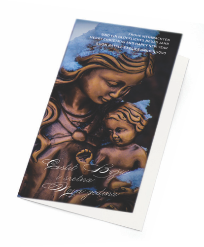 Card MARIJA I ISUS, folded, P/10