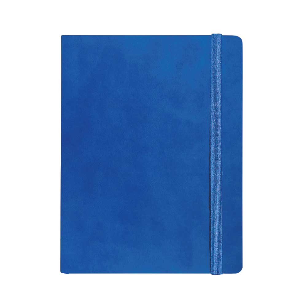 "BLOOM" royal blue notebook A5, with elastic band, format:14x21cm, P/40