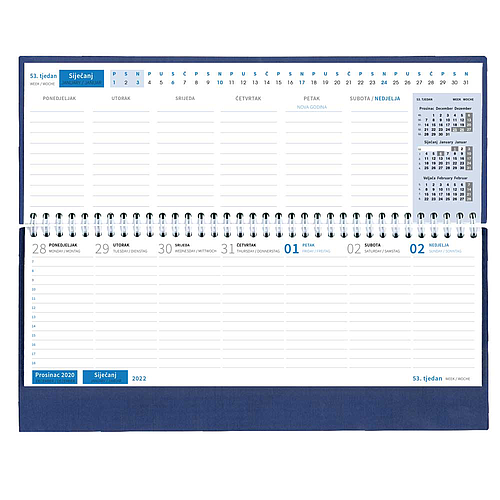 Planer STOLNI BIJELI, spiralni, dim:30x14cm, 192 str. P/5050