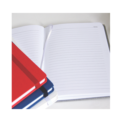 NOTES RIO CLASSIC A5 SREBRNI TK  šivani poslovni 14*21cm 96 listova  s lastikom Ogi *