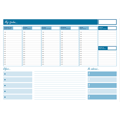 Stolna mapa PLAVA, ravnalo, dim:47x34cm, P/20