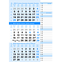 "Poslovni PLAVI planer" trodjelni kalendar, 12 list., dim: 29,5x62cm, neuvezani PVC vrećica, pokazivač, P/50