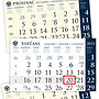Kalendar trodjelni sirio EKO TAMNO PLAVI, 3 dijela spirala (3x12 l) 25x65cm, pok, vrećica (reciklirani papir), P/50 "NZ"