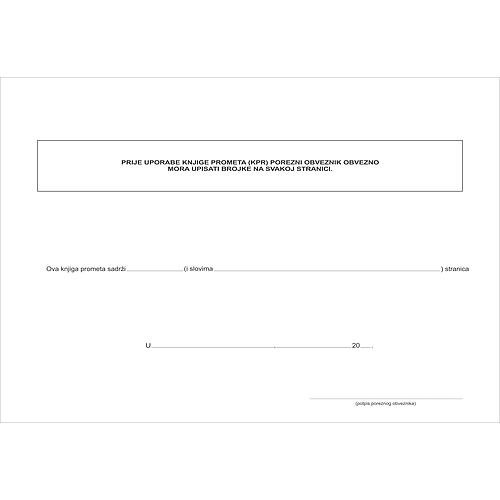 IX-284 KNJIGA PROMETA obr.KPR   (p10)   (01-20)