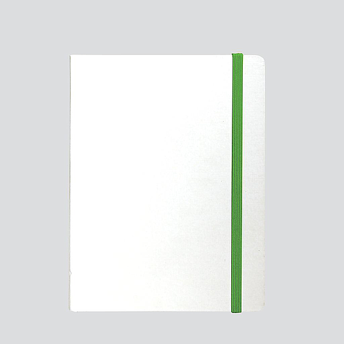 "PERLA" notebook A5, with green elastic band, business, format:14,8x21cm, P/20 