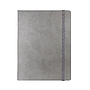 "BLOOM" light grey notebook A5, with elastic band, format:14,8x21cm, P/20