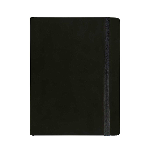 "BIG BLOOM" black notebook B5, business, format: 16,5 x 23,5 cm, 192 pages,  P/20
