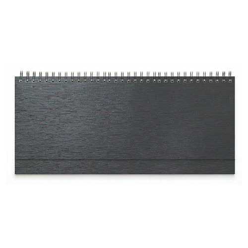 DESK planner LINAS ANTHRACITE, wire bound, format:30x14,5cm, 128 pages, P/50