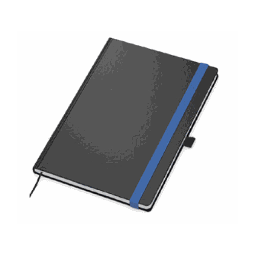 "PANTERA" notebook A5, with blue elastic band, business, format:14,8x21cm, P/20