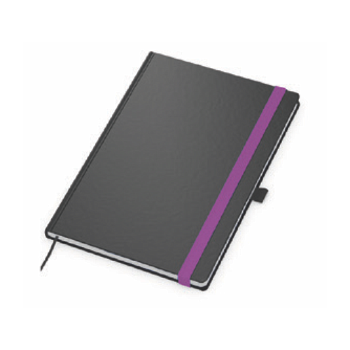 "PANTERA" notebook A5, with pink elastic band, business, format:14,8x21cm, P/20