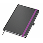 "PANTERA" notebook A5, with pink elastic band, business, format:14,8x21cm, P/20