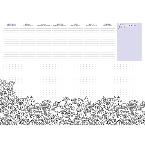 Desktop map BOJANKA, ruler, format:47x34cm, P/20