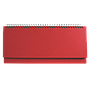 DESK planner 01 RED, wire bound, format:30x14,5cm, 128 pages, P/50