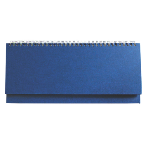 DESK planner 01 BLUE, wire bound, format:30x14,5cm, 128 pages, P/50