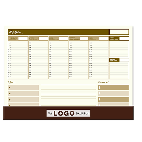 Desktop map ŠAMOA, ruler, format:47x34cm, P/20