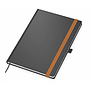 "PANTERA" notebook A5, with orange elastic band, business, format:14,8x21cm, P/20