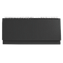 DESK planner 01 BLACK, wire bound, format:30x14,5cm, 128 pages, P/50 