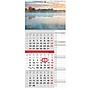 "Poslovni SIVO CRVENI planer" three month calendar, 12 sheets, format: 29,5x62cm, PVC bag, date indicator, P/50