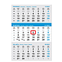"Poslovni SIVO-PLAVI" three month calendar, 12 sheets, format:29,5x42cm, PVC bag, date indicator, P/60, NOT BOUND