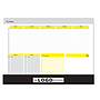 Desktop map BUSINESS YELLOW - GREY ENGL, ruler, format:47x34cm, P/20