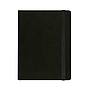 "BLOOM" black notebook A5, with elastic band, format:14x21cm, P/40