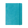 "BLOOM" turquoise notebook A5, with elastic band, format:14x21cm, P/40
