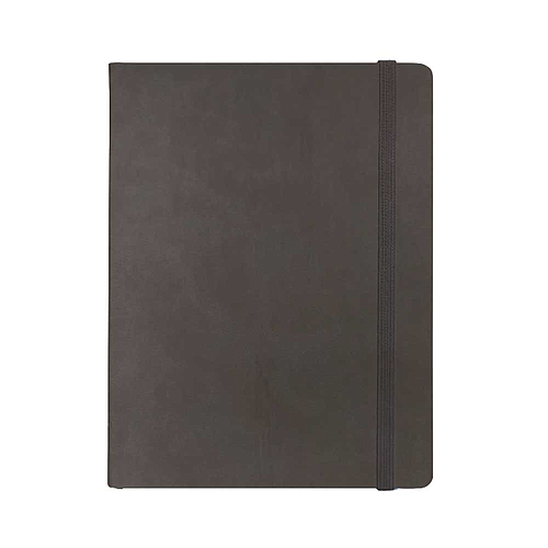 "BLOOM" dark grey notebook A5, with elastic band, format:14,8x21cm, P/20